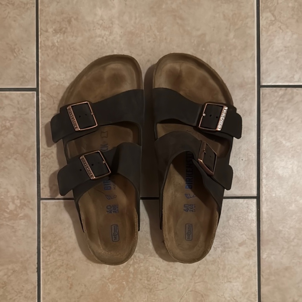Brown Double Strap Sandals
